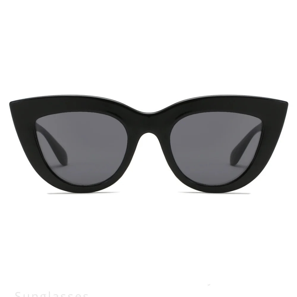 ❗Only 1 Left❗ Women Classic Black Cat Eye Sunglasses Chic Retro Eyewear - Picture 2 of 4